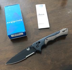 Benchmade 610SBK Blackwood Designed Rukus Knife - S30V Steel Partially Serrated Blade - 5.95" Closed
