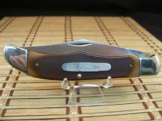 SCHRADE OLD TIMER 125OT MUSTANG VINTAGE USA MADE HIGH CARBON STEEL KNIFE AND ORIGINAL LEATHER SHEATH