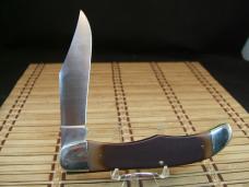 SCHRADE OLD TIMER 125OT MUSTANG VINTAGE USA MADE HIGH CARBON STEEL KNIFE AND ORIGINAL LEATHER SHEATH