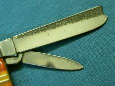 VINTAGE UNITED BOKER CANDY STRIPE HANDI RAZOR UC 122CS FANCY FOLDING POCKET KNIFE KNIVES OLD