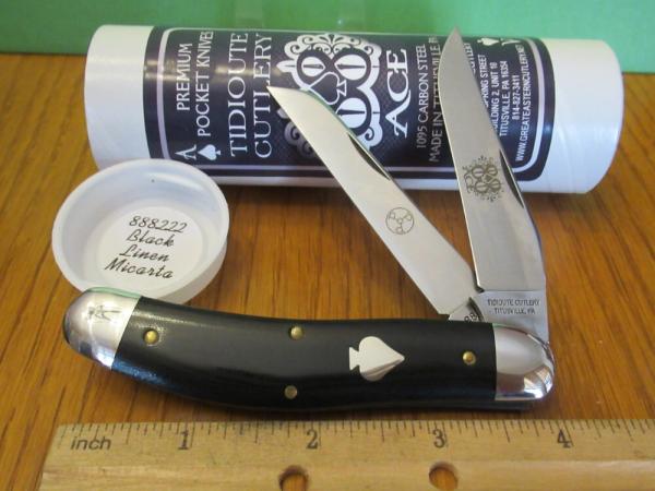 Great Eastern Tidioute Bayou Trapper ACE Black Linen Micarta Pattern # 888222