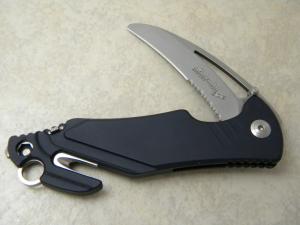 Lionsteel Antonini SOS Black Anodized Aluminum w/ Belt Cutter Linerlock Tactical Knife