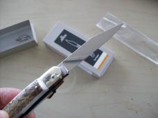 Hubertus Knife Solingen, Germany Size 10 Medium Clip-Point Genuine Stag/Antler NIB Hubertus Knife Solingen, Germany Size 10 Medium Clip-Point Genuine Stag/Antler NIB