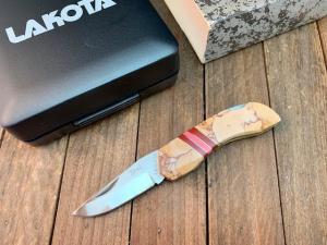 Moki Lakota Teal Custom Brown Jasper with Inlays Seki Japan