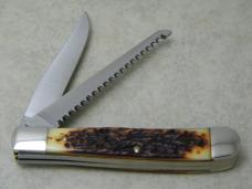 Schrade USA 97OT Old Timer Staglon Buzzsaw Linerlock Trapper Knife Schrade USA 97OT Old Timer Staglon Buzzsaw Linerlock Trapper Knife