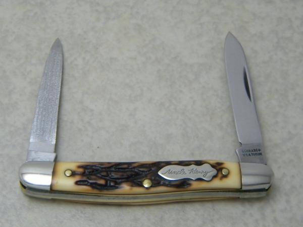 Schrade + USA 705UH Uncle Henry Staglon Chairman Pen Knife with Nail File Schrade + USA 705UH Uncle Henry Staglon Chairman Pen Knife with Nail File