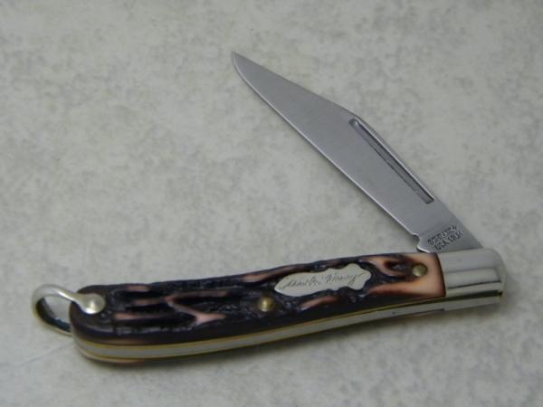 Schrade + USA 12UH Uncle Henry Staglon Roadie Pen Knife with Bale Schrade + USA 12UH Uncle Henry Staglon Roadie Pen Knife with Bale