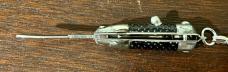 Miniature Switchblade Knife, Marked "HONG KONG", Black Checkered Handle, W/ Keychain, Unused Miniature Switchblade Knife, Marked "HONG KONG", Black Checkered Handle, W/ Keychain, Unused