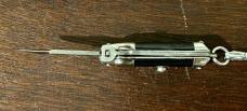 Miniature Switchblade Knife, Marked "STAINLESS STEEL" & "HONG KONG", Black Wrap, W/ Keychain, Unused Miniature Switchblade Knife, Marked "STAINLESS STEEL" & "HONG KONG", Black Wrap, W/ Keychain, Unused