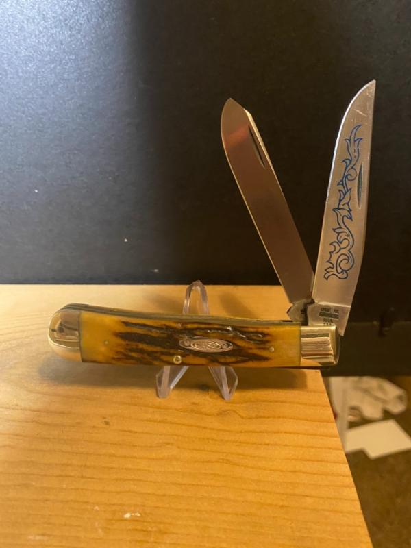 Case blue scroll stag trapper 1977