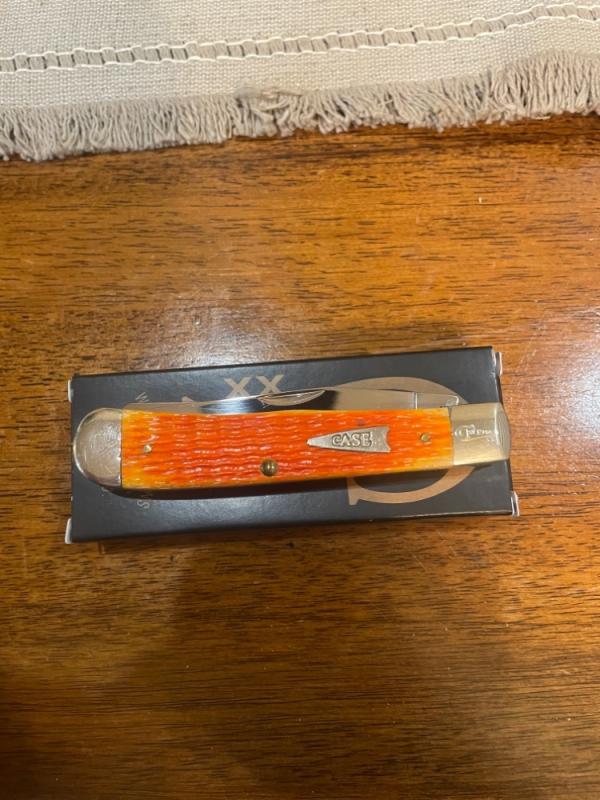 Case XX Trapper Tangerine Bone 1st Run. Case XX Trapper Tangerine Bone 1st Run.