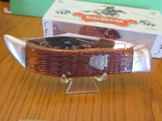 Winchester Buffalo Head Series Burnt Orange Bone Clasp Pattern # W18 19108 BH