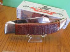 Winchester Buffalo Head Series Burnt Orange Bone Clasp Pattern # W18 19108 BH