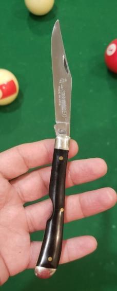 Vintage Queen Steel #12EO USA, Slick Black Easy Open Knife, Q76 Vintage Queen Steel #12EO USA, Slick Black Easy Open Knife, Q76