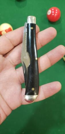 Vintage Queen Steel #12EO USA, Slick Black Easy Open Knife, Q76 Vintage Queen Steel #12EO USA, Slick Black Easy Open Knife, Q76