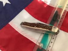 Vintage J A Henckels 3 Blade Stockman "Premium Stock" Knife - Great Stag Handles MDL 190 -NOS & M/NM Vintage J A Henckels 3 Blade Stockman "Premium Stock" Knife - Great Stag Handles MDL 190 -NOS & M/NM