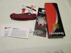 SPYDERCO PARA 2 BLOOD RED USA ST. NICK'S EXCLUSIVE USA MADE CPM4V SPYDERCO PARA 2 BLOOD RED USA ST. NICK'S EXCLUSIVE USA MADE CPM4V