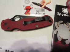 SPYDERCO PARA 2 BLOOD RED USA ST. NICK'S EXCLUSIVE USA MADE CPM4V SPYDERCO PARA 2 BLOOD RED USA ST. NICK'S EXCLUSIVE USA MADE CPM4V