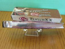Case XX 2001 Cranberry Bone Silver Script Folding Hunter Pattern # 6265 SS