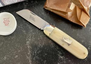 Great Eastern Cutlery Tidioute 363122 Toenail Clipper, India Smooth White Bone Handle, GEC 36, New 