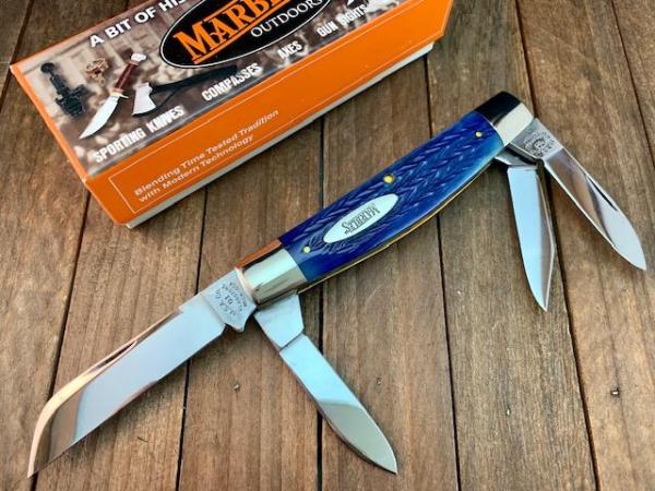 Marbles by Dave Shirley Congress Blue Pin Feather Jigged Bone Gladstone MI 