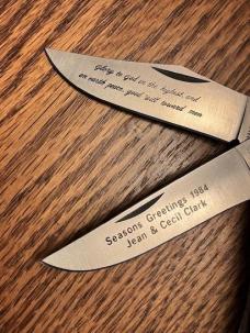 4 INCHES UNUSUAL BARLOW ETCHED special CHRISTMAS