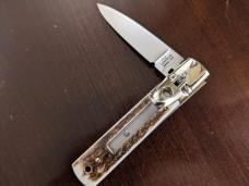 AGA CAMPOLIN SLIM LEVERLOCK 15CM 6" TRIO...STAG, BRAZILIAN HORN, EBONY WOOD AGA CAMPOLIN SLIM LEVERLOCK 15CM 6" TRIO...STAG, BRAZILIAN HORN, EBONY WOOD