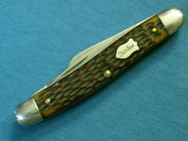 VINTAGE SCHRADE NY USA 855 STAINLESS STOCKMAN CATTLEMANS FOLDING POCKET KNIFE KNIVES OLD VINTAGE SCHRADE NY USA 855 STAINLESS STOCKMAN CATTLEMANS FOLDING POCKET KNIFE KNIVES OLD