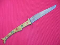 Large 14 1/2" Made in India Brass Leverlock Switchblade Knife Large 14 1/2" Made in India Brass Leverlock Switchblade Knife