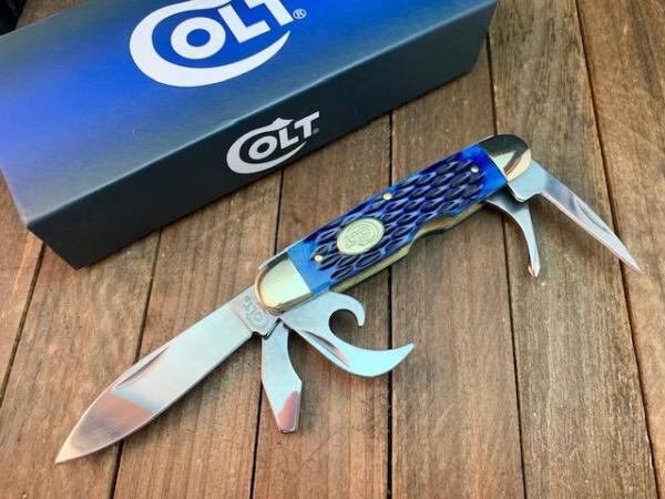 Colt Scout Knife Blue Jigged Bone Discontinued