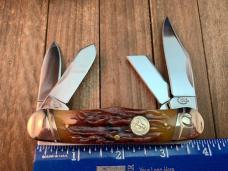 Colt Rail Splitter Amber Carved Stag Bone Discontinued 