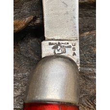 Hammer Brand, USA., 1 Blade Toothpick Automatic Knife, Candy Stripe Scales, 4 5/16" Hammer Brand, USA., 1 Blade Toothpick Automatic Knife, Candy Stripe Scales, 4 5/16"