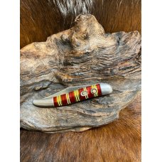 Hammer Brand, USA., 1 Blade Toothpick Automatic Knife, Candy Stripe Scales, 4 5/16" Hammer Brand, USA., 1 Blade Toothpick Automatic Knife, Candy Stripe Scales, 4 5/16"