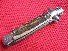 Vintage "INOX" Italian 7" Stag STILETTO Switchblade Knife.
