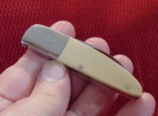 N.L. SMITH , GATLINBURG TN. CUSTOM MADE WHARNCLIFFE SLIP JOINT FOLDER MASTODON HANDLES DECEASED N.L. SMITH , GATLINBURG TN. CUSTOM MADE WHARNCLIFFE SLIP JOINT FOLDER MASTODON HANDLES DECEASED