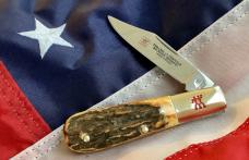 Zwilling J A Henckels 1 Blade "Hand Forged" Barlow (HK-14-S) with Nice Stag Handles -NOS Zwilling J A Henckels 1 Blade "Hand Forged" Barlow (HK-14-S) with Nice Stag Handles -NOS