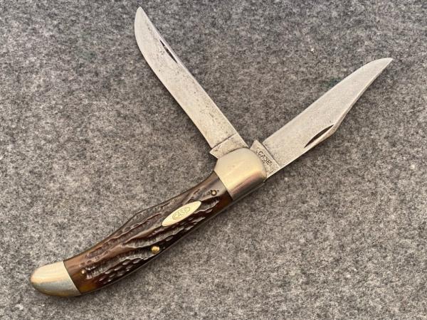 CASE XX 6265 Flat Grind Green Bone Folding Hunter