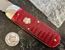 Great Eastern Cutlery Northfield 363122 Toenail Clipper, Blood Red Jigged Bone Handle, GEC 36, New Great Eastern Cutlery Northfield 363122 Toenail Clipper, Blood Red Jigged Bone Handle, GEC 36, New