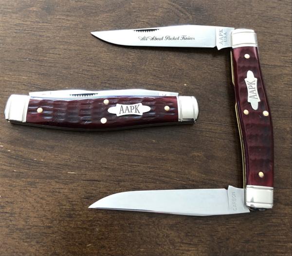 2022 AAPK Club Knife - 4" Elderberry Jigged Bone Coon Skinner Muskrat - 1095 Steel Blades