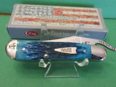 Case XX 2002 Caribbean Blue 1 of 2500 Russlocks Pattern # 61953 L SS Case XX 2002 Caribbean Blue 1 of 2500 Russlocks Pattern # 61953 L SS