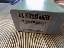 P1 USMC Parachutist 94 Fixed Blade Knife with original sheath and box