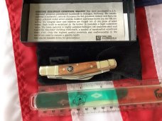 J A Henckels Congress Knife w/ Great GunStock Walnut Handles - NOS in Orig Box +leather pouch & COA J A Henckels Congress Knife w/ Great GunStock Walnut Handles - NOS in Orig Box +leather pouch & COA