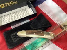 J A Henckels Congress Knife w/ Great GunStock Walnut Handles - NOS in Orig Box +leather pouch & COA J A Henckels Congress Knife w/ Great GunStock Walnut Handles - NOS in Orig Box +leather pouch & COA