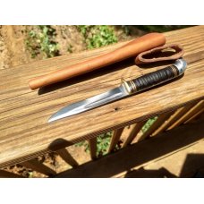 WESTERN BIRD AND TROUT KNIFE WITH CUSTOM SHEATH WESTERN BIRD AND TROUT KNIFE WITH CUSTOM SHEATH
