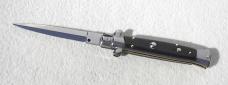 NEW FRANK BELTRAME 9" BLACK ACRYLIC SCALES ITALIAN STILETTO