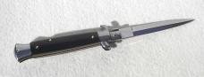 NEW FRANK BELTRAME 9" BLACK ACRYLIC SCALES ITALIAN STILETTO