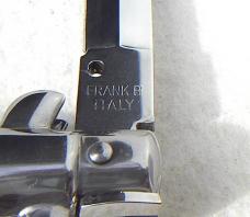 NEW FRANK BELTRAME 9" BLACK ACRYLIC SCALES ITALIAN STILETTO