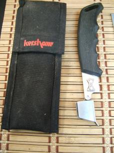 KERSHAW KAI JAPAN COMPLETE SET OF VINTAGE INTERCHANGABLE BLADES KNIFE SET IN GOOD USED CONDITION.