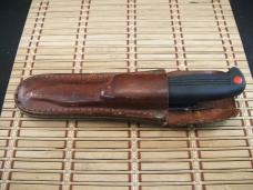 KERSHAW KAI JAPAN GOOD USED 3 BLADE VINTAGE INTERCHANGEABLE KNIFE BLADE SET WITH LEATHER BELT SHEATH