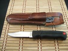 KERSHAW KAI JAPAN GOOD USED 3 BLADE VINTAGE INTERCHANGEABLE KNIFE BLADE SET WITH LEATHER BELT SHEATH